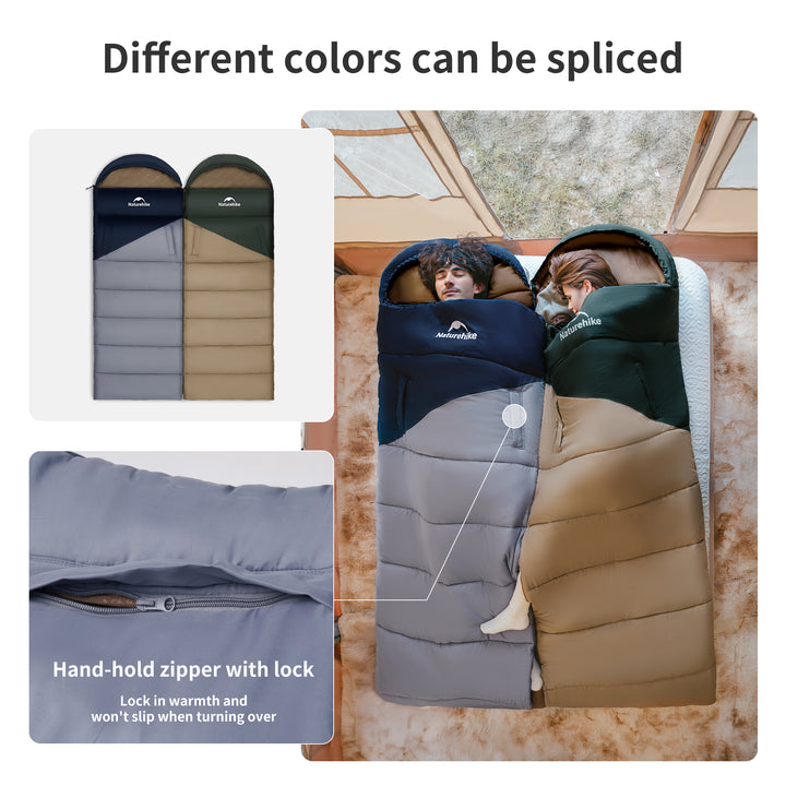 Solora™ U250 Hooded Synthetic Sleeping Bag 47°F / 8°C - Naturehike