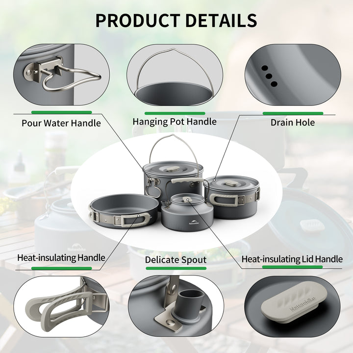 TrailCook™ Camping Aluminum Cookset - Naturehike