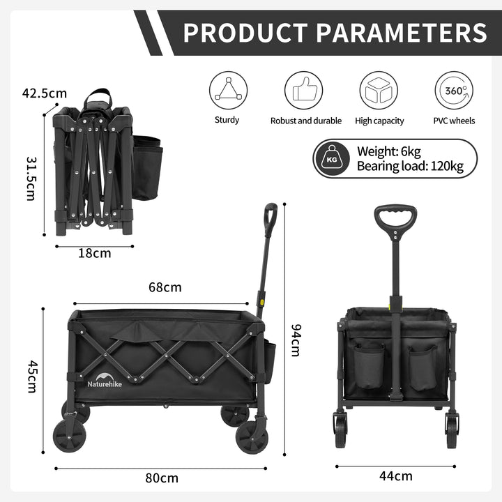 Lightweight Folding Camping Wagon - Naturehike