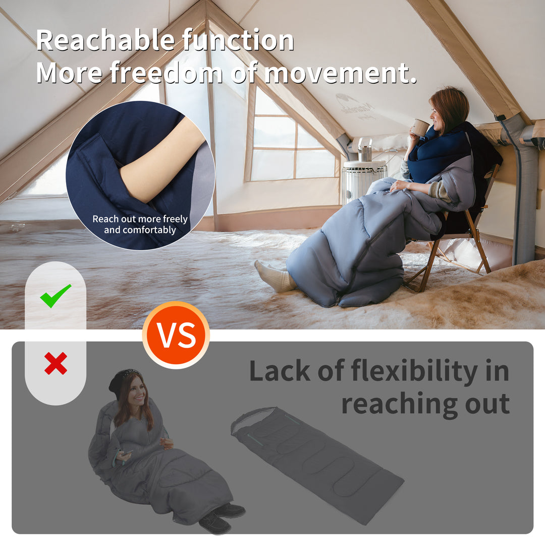 Solora™ U450 Hooded Synthetic Sleeping Bag 39°F / 4°C - Naturehike