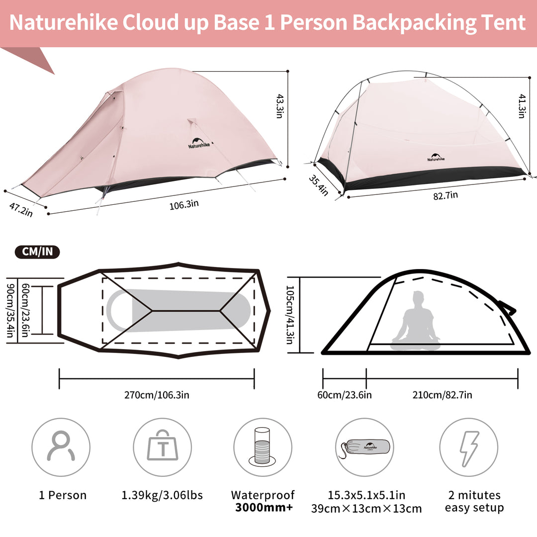 Cloud Up™ Base 1-Person Ultralight Backpacking Tent