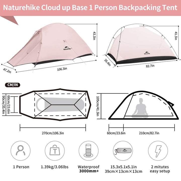 Cloud Up™ Base 1-Person Ultralight Backpacking Tent