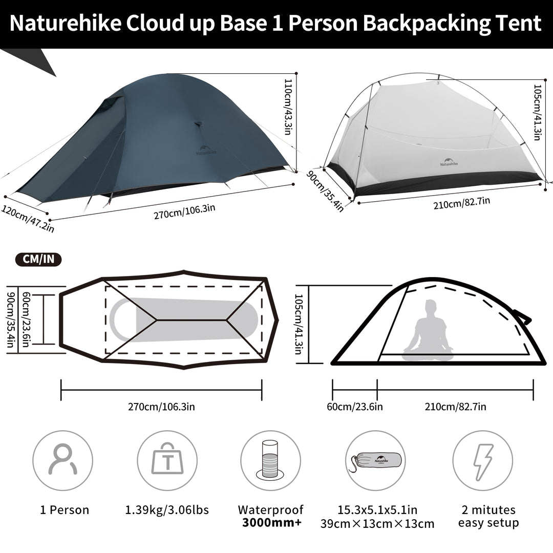 Cloud Up™ Base 1-Person Ultralight Backpacking Tent