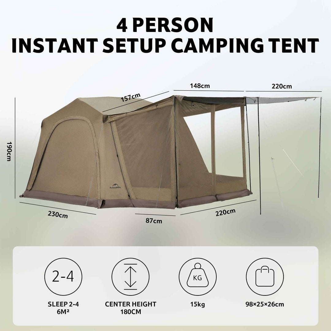 Village™ 6.0 Flagship Combinable 4-Person Instant Cabin Tent