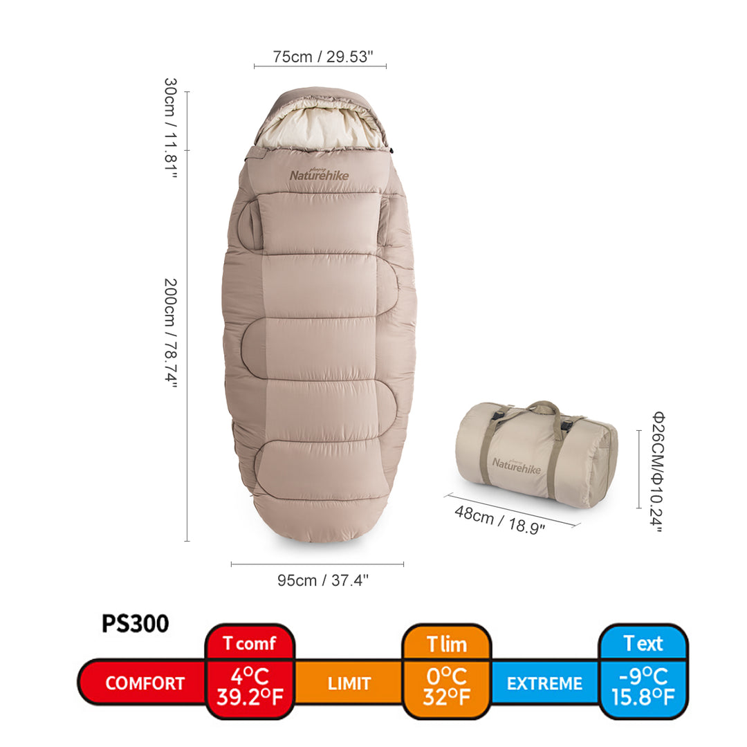Egg-shaped Cotton Sleeping Bags With Arm Holes - Naturehike