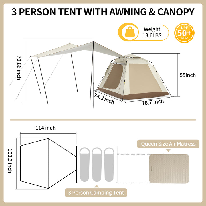 Ango™ Picnic Instant Camping Tent - Naturehike
