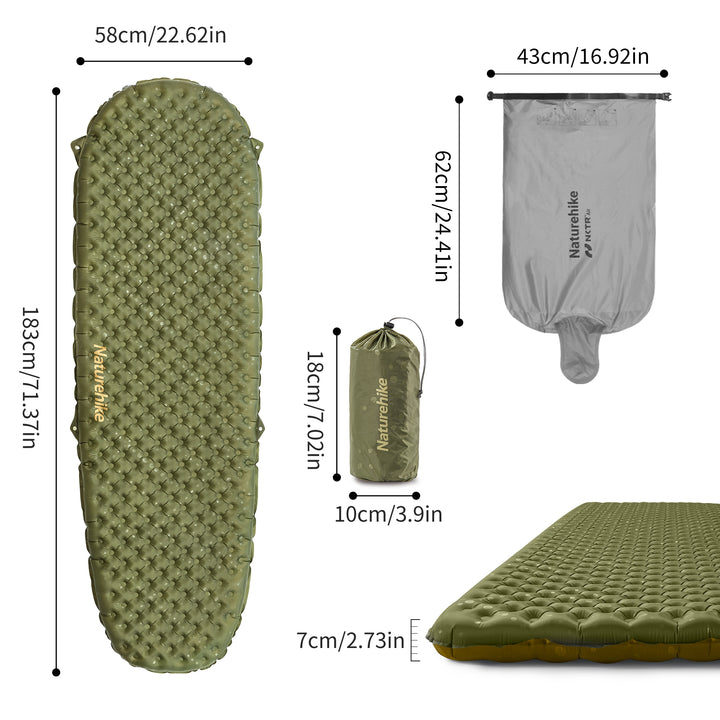 TuYe™ R3.5 Ultralight Inflatable Pad - Naturehike