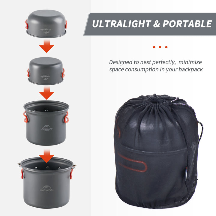 TrailCook™ Camping Aluminum Cookset - Naturehike