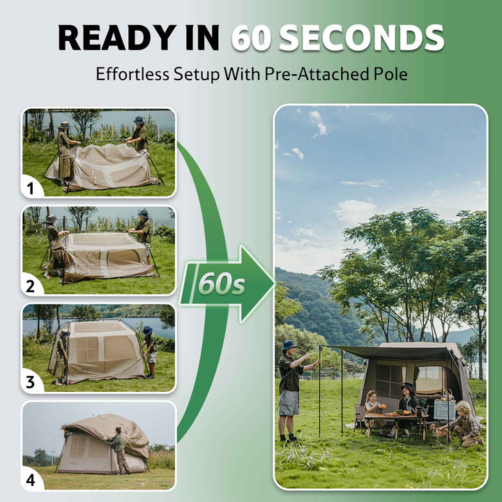 Village™ 6.0 4-Person Instant Cabin Tent