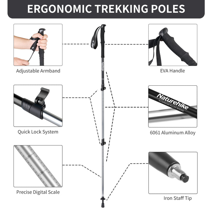 Sunlit™ 3-Section Aluminum Trekking Poles