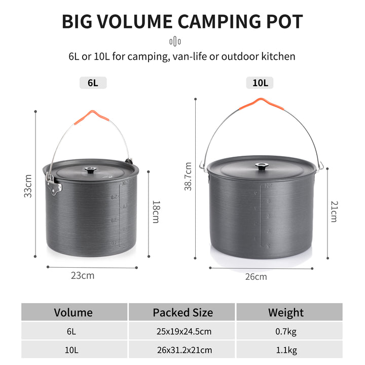 Aluminum Alloy Hanging Pot 10L - Naturehike