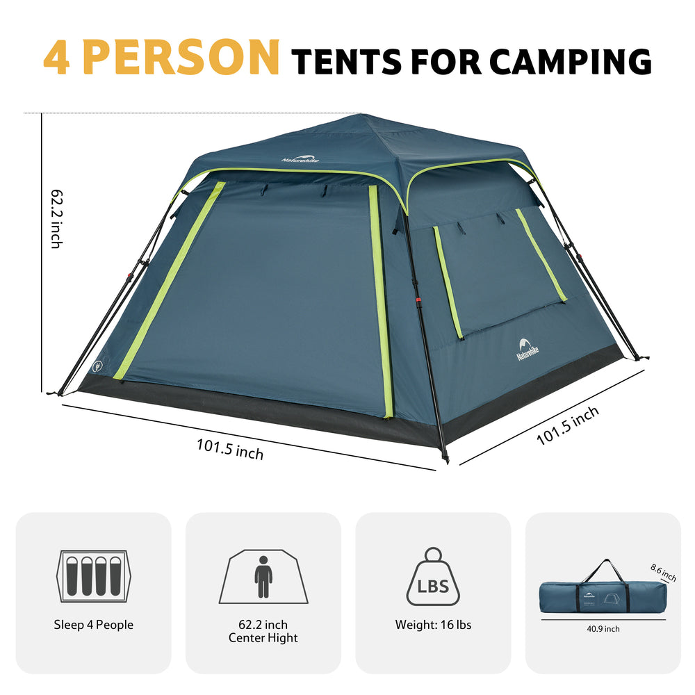Cape™ Lite 4-Person Instant Cabin Tent - Naturehike