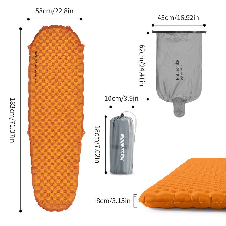 TuYe™ R5.8 Ultralight Inflatable Pad - Naturehike
