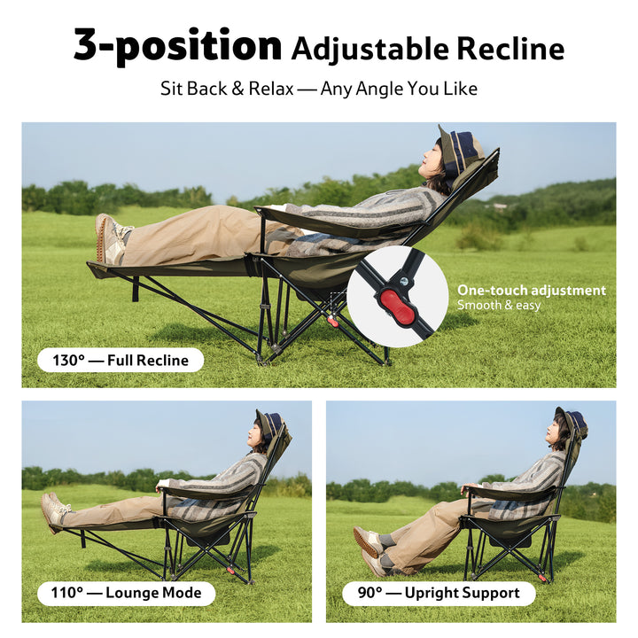 SeaStar™ High-Back Camping Chair with Footrest - Naturehike