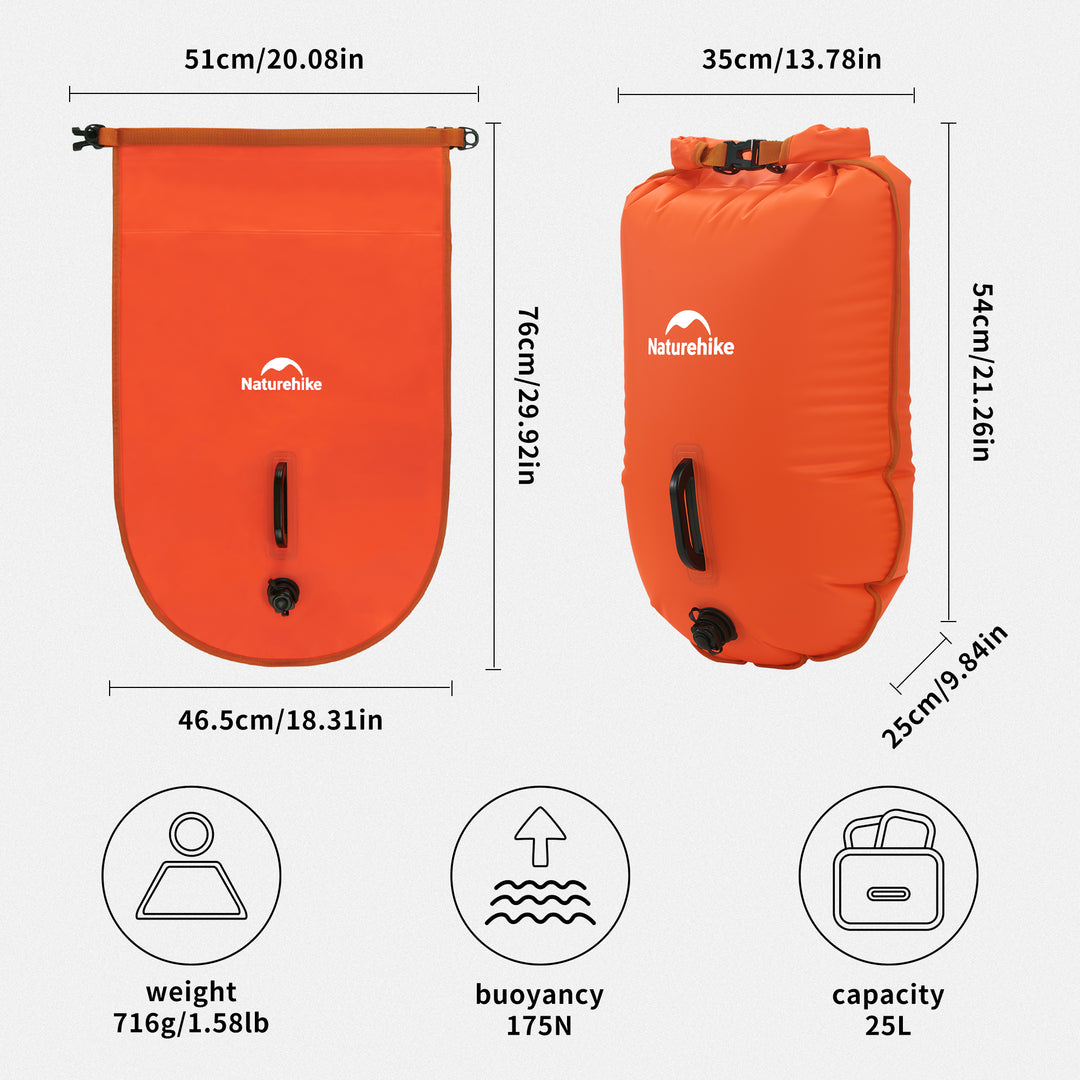 25L High Visible Safety Dry Bag - Naturehike