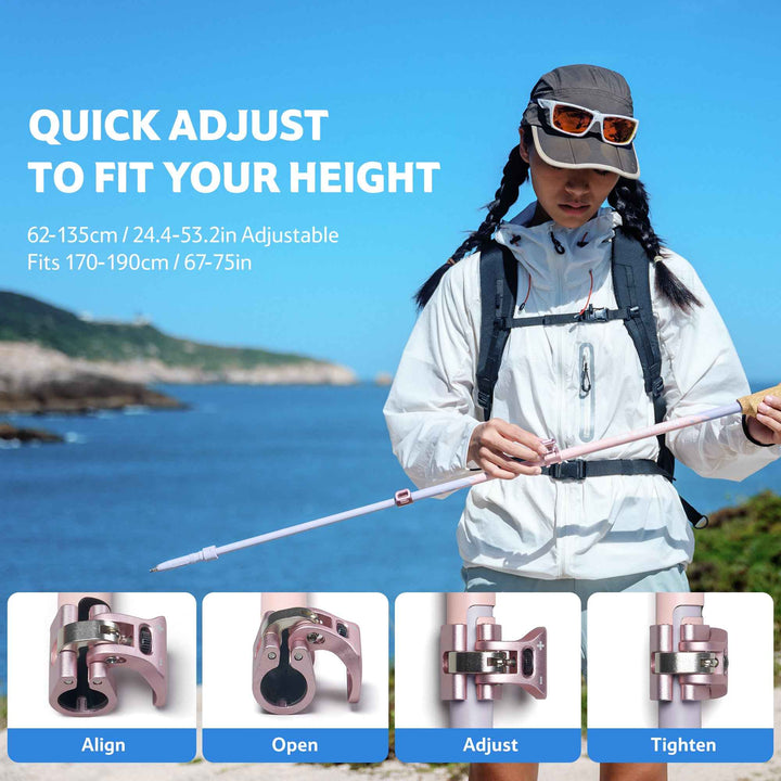 Sunsia™ EXT 3-Section Carbon Fiber Trekking Poles