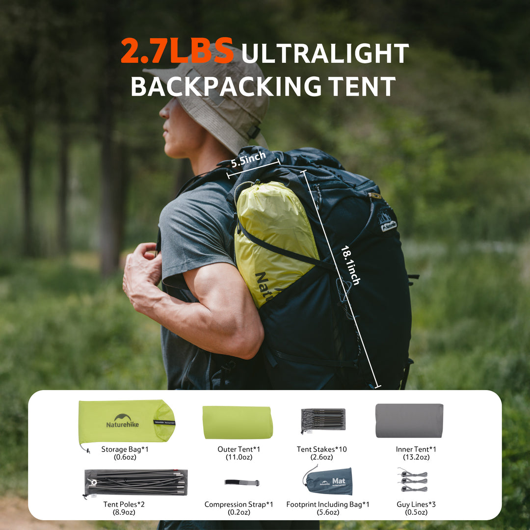 Star Trail™ EXT 2-Person Ultralight Backpacking Tent - Naturehike