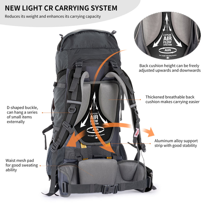 70+5L Mountaineering Backpack - Naturehike