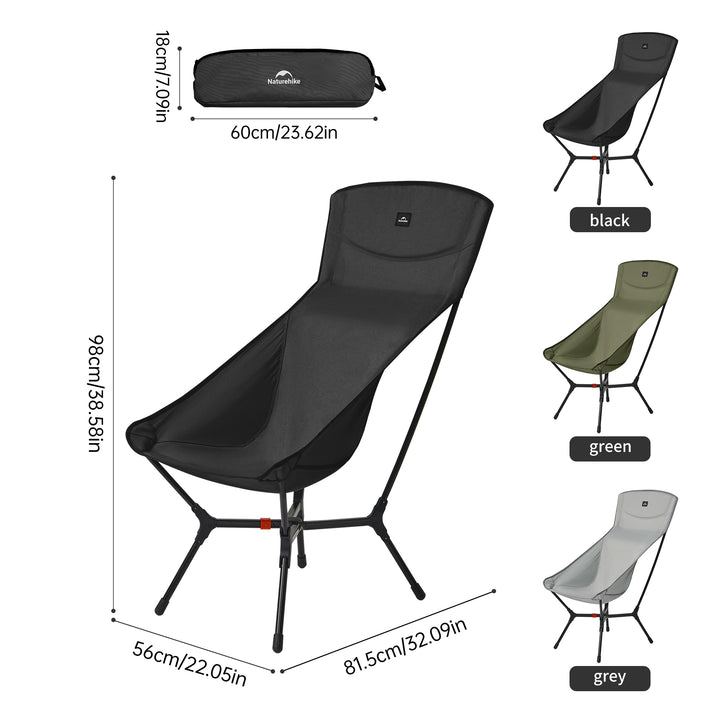 PeakLite™ YL01 Ultralight Foldable Camping Chair L - Naturehike