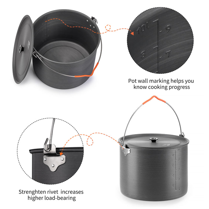 Aluminum Alloy Hanging Pot 10L - Naturehike