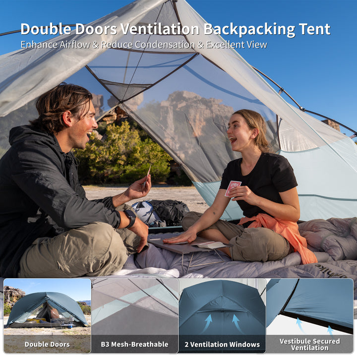 Mongar™ BASE 3-Person Backpacking Tent - Naturehike