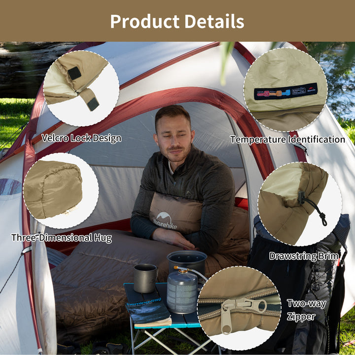 Mujin™ MJ300 Synthetic Mummy Sleeping Bag 39°F / 4°C - Naturehike