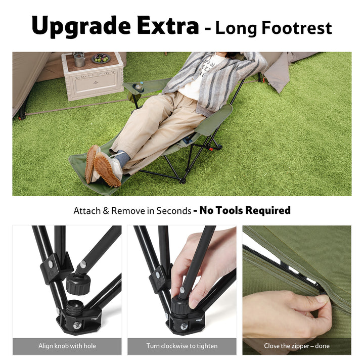 SeaStar™ High-Back Camping Chair with Footrest - Naturehike