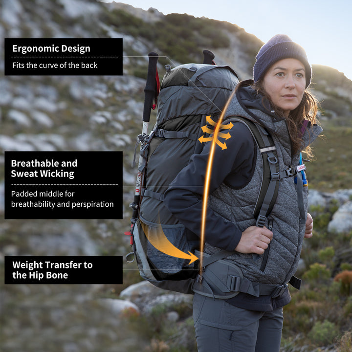 70+5L Mountaineering Backpack - Naturehike