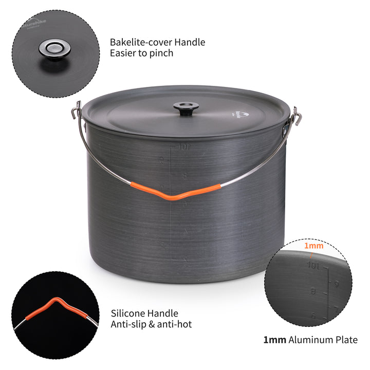 Aluminum Alloy Hanging Pot 10L - Naturehike
