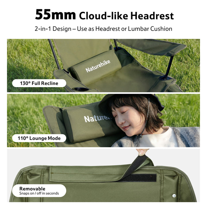 SeaStar™ High-Back Camping Chair with Footrest - Naturehike