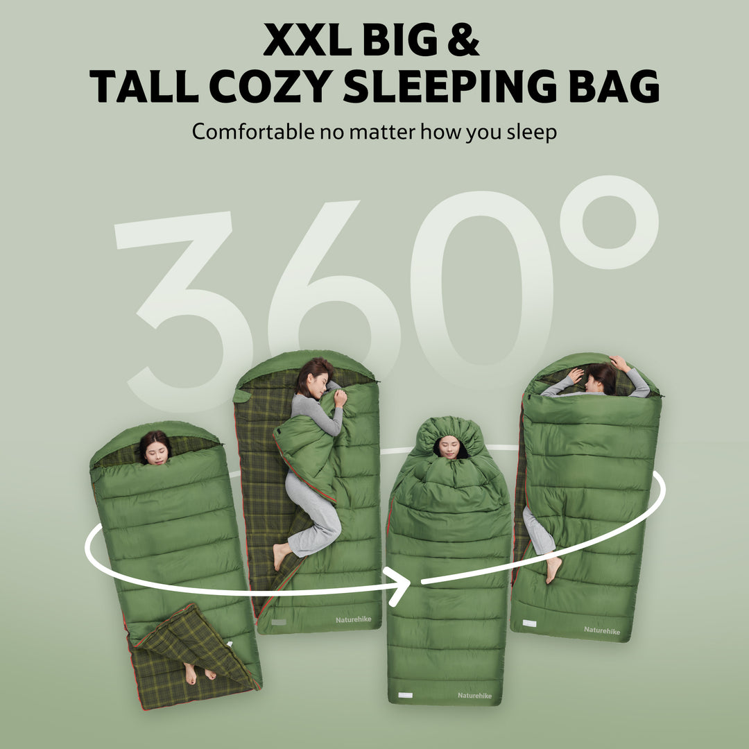 M Series™ Wide Flannel Sleeping Bag 32°F / 0°C - Naturehike