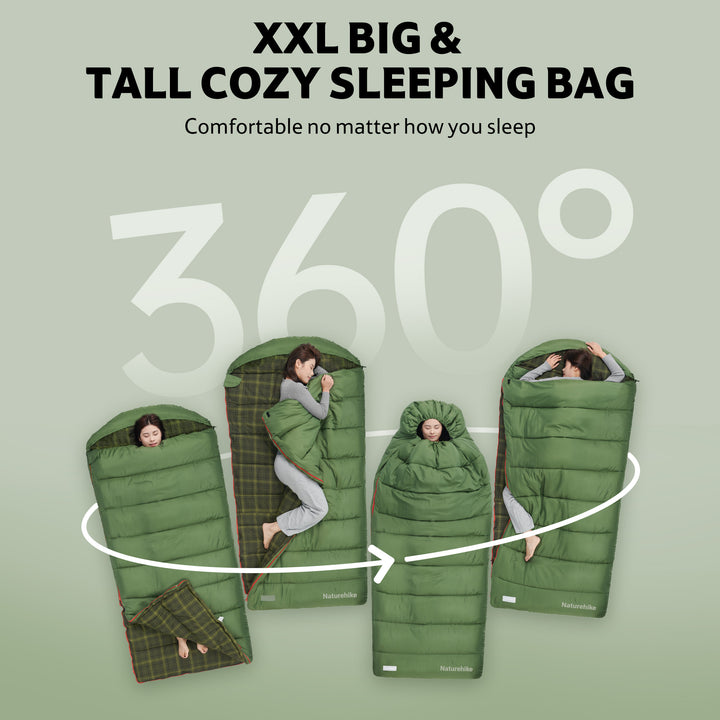 M Series™ Wide Flannel Sleeping Bag 32°F / 0°C - Naturehike