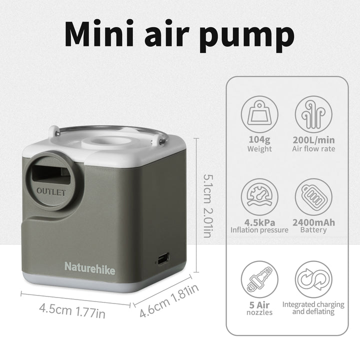 Wind-air™ Compact Rechargeable Multi-Function Air Pump - Naturehike