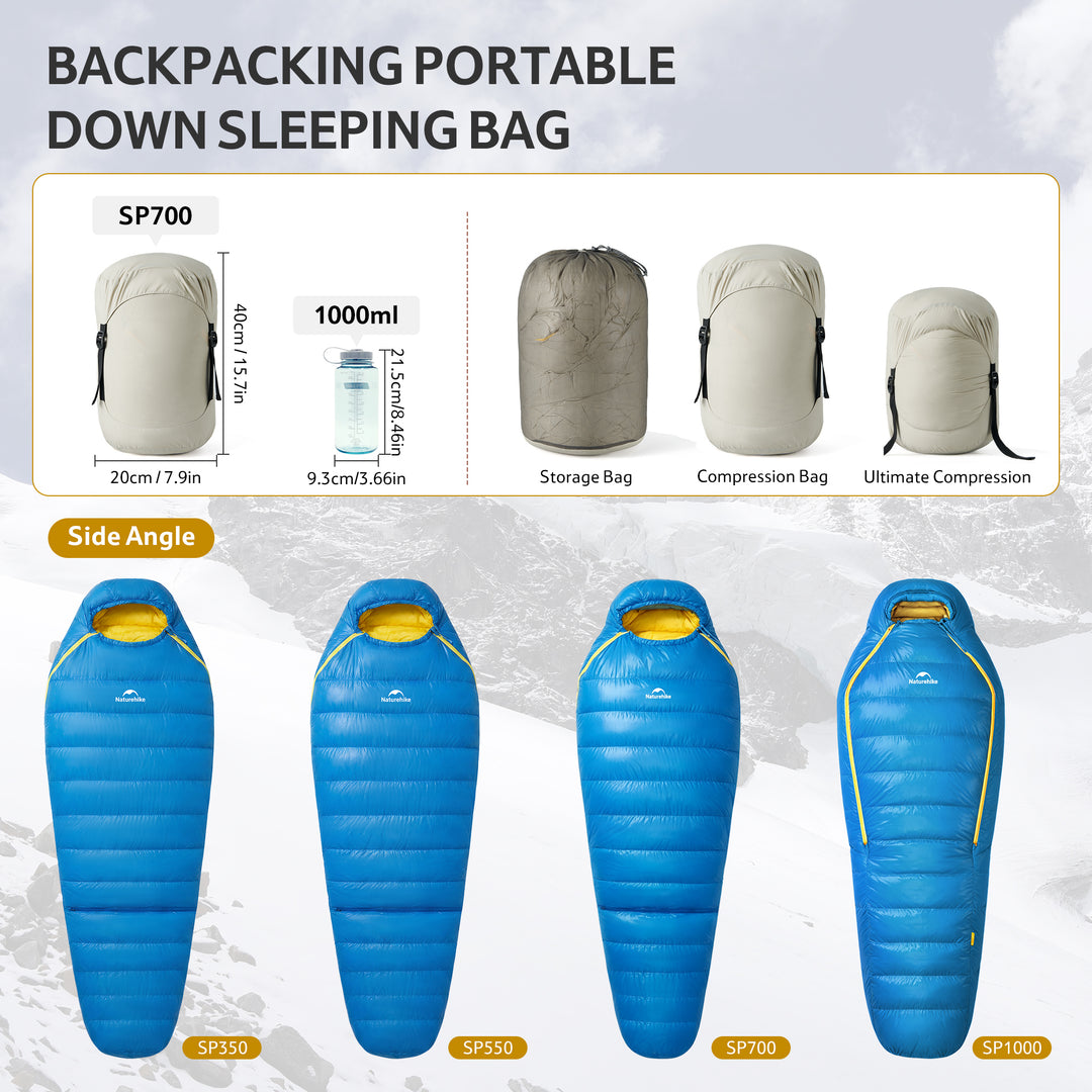 Snowbird™ Base 1100 Down Mummy Sleeping Bag 3°F/ -16°C - Naturehike