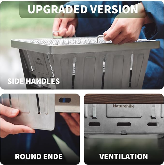 FieldVale™ Stainless Steel Folding BBQ Grill - Naturehike