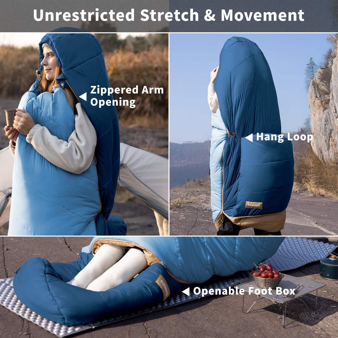 Mujin™ Pro Synthetic Mummy Sleeping Bag 28°F / -2°C - Naturehike