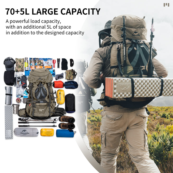 70+5L Mountaineering Backpack - Naturehike
