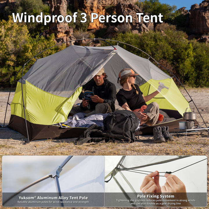 Mongar™ BASE 3-Person Backpacking Tent - Naturehike