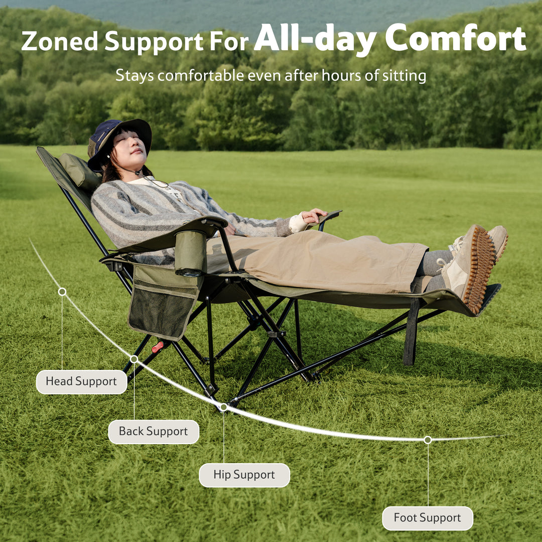 SeaStar™ High-Back Camping Chair with Footrest - Naturehike