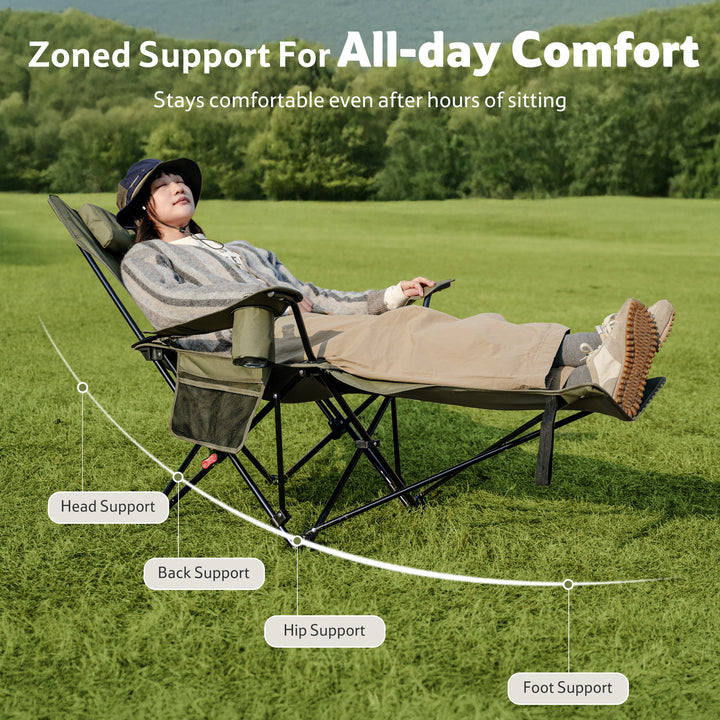 SeaStar™ High-Back Camping Chair with Footrest - Naturehike