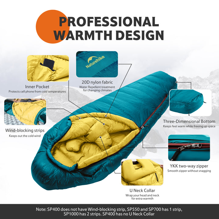 Snowbird™ SP550 Down Mummy Sleeping Bag 29.3°F / -1.5°C - Naturehike