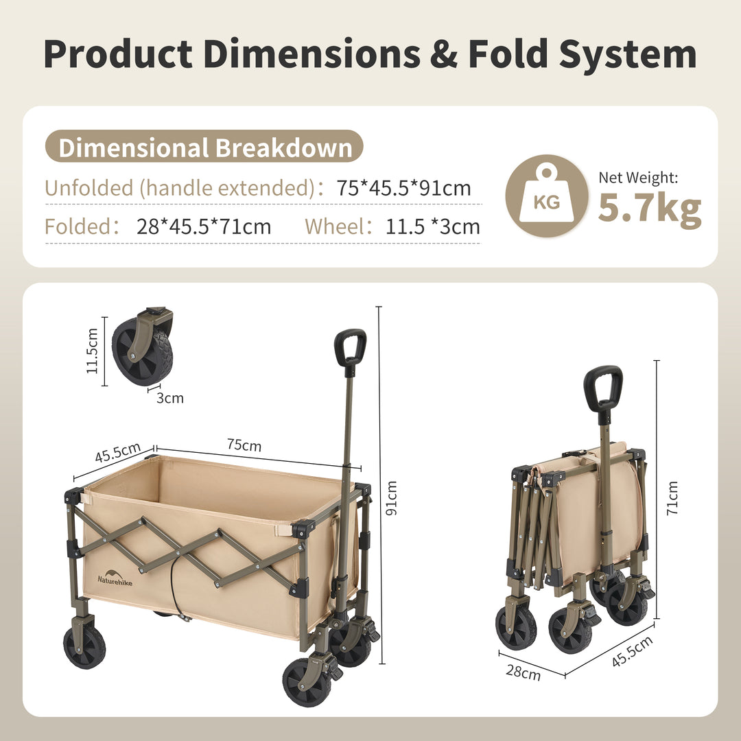 Lightweight Folding Camping Wagon - Naturehike