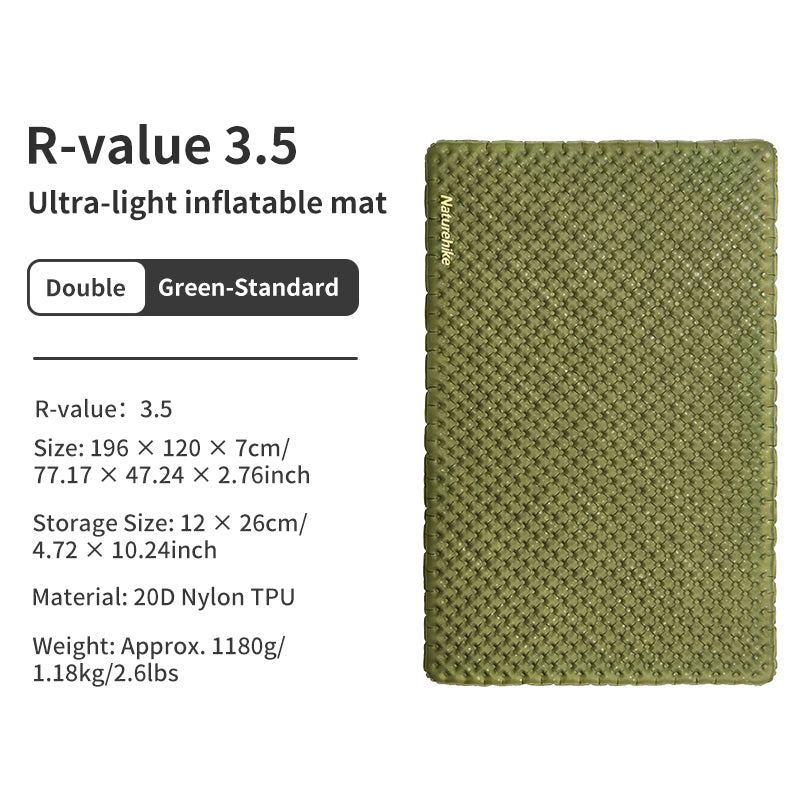 TuYe™ R3.5 Ultralight Inflatable Pad - Naturehike