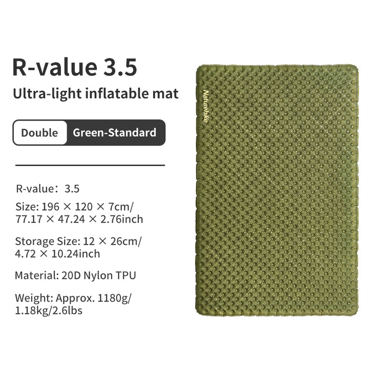 TuYe™ R3.5 Ultralight Inflatable Pad - Naturehike