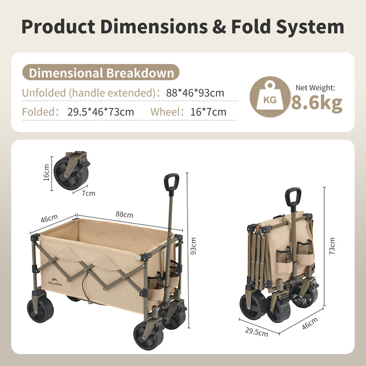 Lightweight Folding Camping Wagon - Naturehike