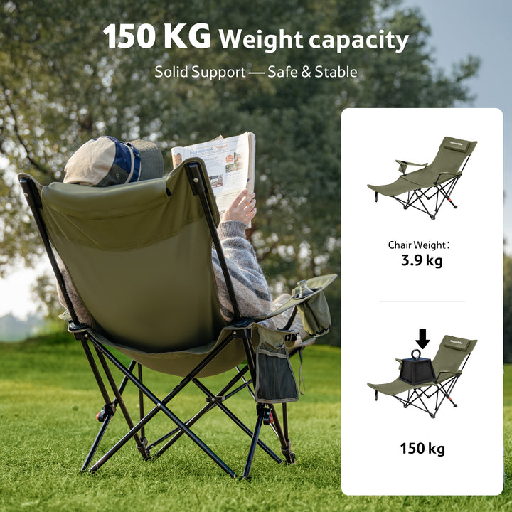 SeaStar™ High-Back Camping Chair with Footrest - Naturehike