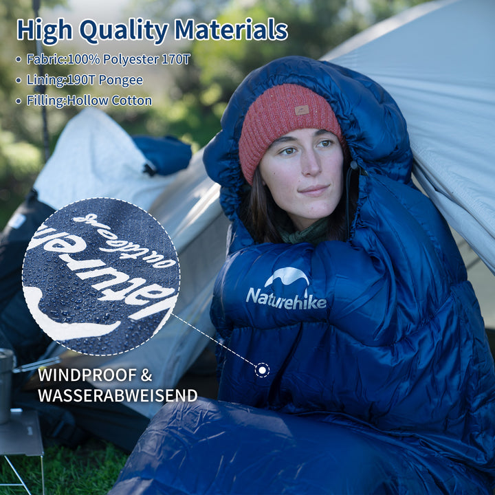 Mujin™ MJ300 Synthetic Mummy Sleeping Bag 39°F / 4°C - Naturehike