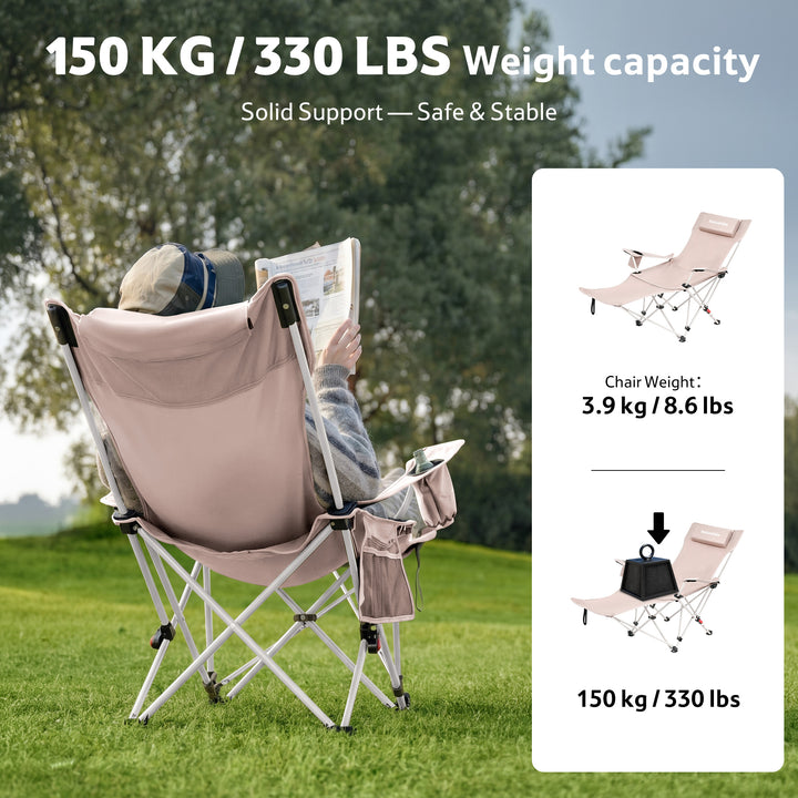 SeaStar™ High-Back Camping Chair with Footrest - Naturehike