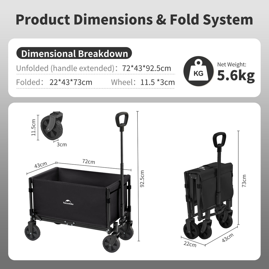 Lightweight Folding Camping Wagon - Naturehike