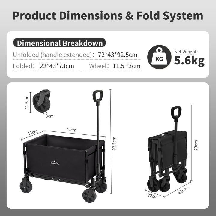 Lightweight Folding Camping Wagon - Naturehike